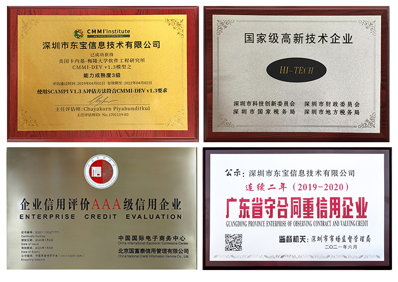 东宝软件荣誉
